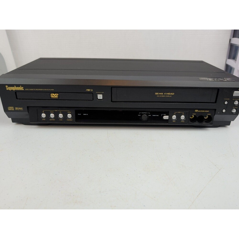 Symphonic WF803 DVD/VCR Recorder VHS Combo Player